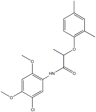 N-(5-chloro-2,4-dimethoxyphenyl)-2-(2,4-dimethylphenoxy)propanamide 구조식 이미지