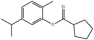 5-isopropyl-2-methylphenyl cyclopentanecarboxylate 구조식 이미지