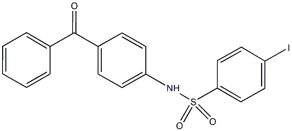 N-(4-benzoylphenyl)-4-iodobenzenesulfonamide 구조식 이미지