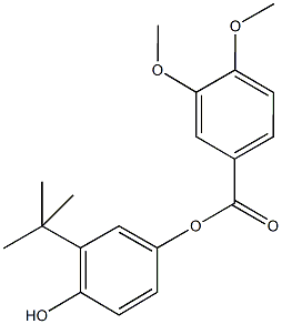 3-tert-butyl-4-hydroxyphenyl 3,4-dimethoxybenzoate Structure