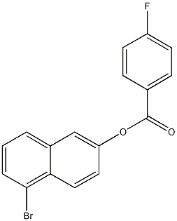 5-bromo-2-naphthyl 4-fluorobenzoate 구조식 이미지