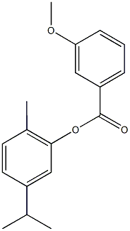 5-isopropyl-2-methylphenyl 3-methoxybenzoate Structure