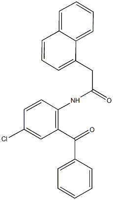 N-(2-benzoyl-4-chlorophenyl)-2-(1-naphthyl)acetamide 구조식 이미지