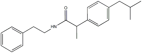 2-(4-isobutylphenyl)-N-(2-phenylethyl)propanamide Structure