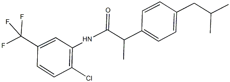 N-[2-chloro-5-(trifluoromethyl)phenyl]-2-(4-isobutylphenyl)propanamide Structure