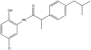 N-(5-chloro-2-hydroxyphenyl)-2-(4-isobutylphenyl)propanamide 구조식 이미지