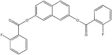 7-[(2-fluorobenzoyl)oxy]-2-naphthyl 2-fluorobenzoate 구조식 이미지