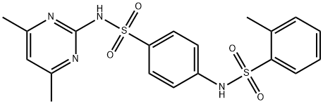 N-(4-{[(4,6-dimethyl-2-pyrimidinyl)amino]sulfonyl}phenyl)-2-methylbenzenesulfonamide Structure