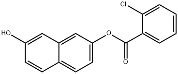 7-hydroxy-2-naphthyl 2-chlorobenzoate 구조식 이미지