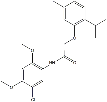 N-(5-chloro-2,4-dimethoxyphenyl)-2-(2-isopropyl-5-methylphenoxy)acetamide Structure