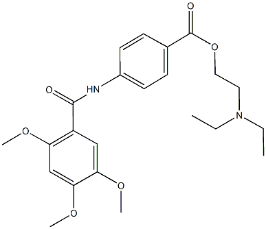 2-(diethylamino)ethyl 4-[(2,4,5-trimethoxybenzoyl)amino]benzoate 구조식 이미지