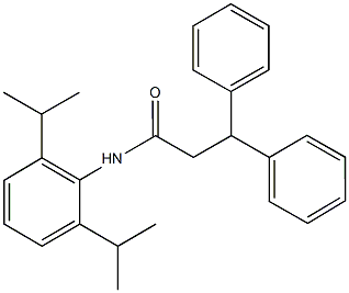 N-(2,6-diisopropylphenyl)-3,3-diphenylpropanamide 구조식 이미지