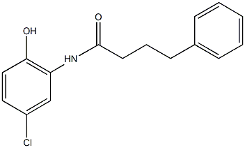 N-(5-chloro-2-hydroxyphenyl)-4-phenylbutanamide 구조식 이미지