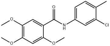 N-(3-chloro-4-methylphenyl)-2,4,5-trimethoxybenzamide 구조식 이미지