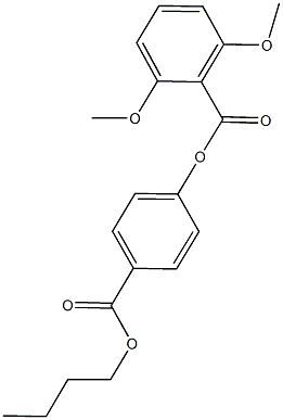 4-(butoxycarbonyl)phenyl 2,6-dimethoxybenzoate Structure