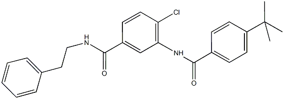 3-[(4-tert-butylbenzoyl)amino]-4-chloro-N-(2-phenylethyl)benzamide Structure
