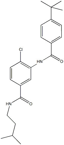 3-[(4-tert-butylbenzoyl)amino]-4-chloro-N-isopentylbenzamide Structure