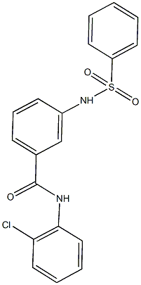 N-(2-chlorophenyl)-3-[(phenylsulfonyl)amino]benzamide 구조식 이미지