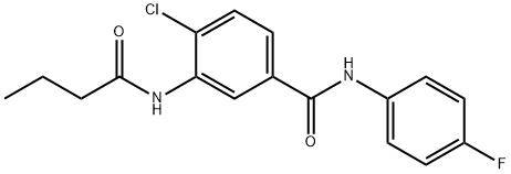 3-(butyrylamino)-4-chloro-N-(4-fluorophenyl)benzamide 구조식 이미지