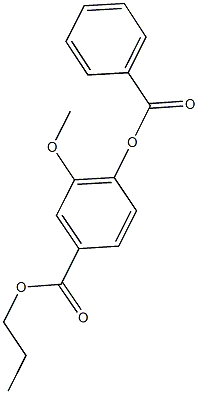 propyl 4-(benzoyloxy)-3-methoxybenzoate 구조식 이미지