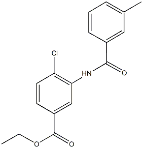 ethyl 4-chloro-3-[(3-methylbenzoyl)amino]benzoate 구조식 이미지