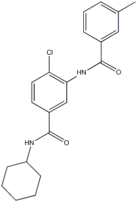 4-chloro-N-cyclohexyl-3-[(3-methylbenzoyl)amino]benzamide Structure