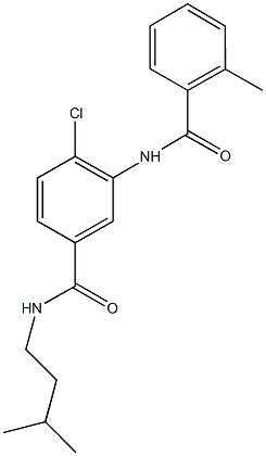 4-chloro-N-isopentyl-3-[(2-methylbenzoyl)amino]benzamide Structure