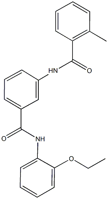 N-{3-[(2-ethoxyanilino)carbonyl]phenyl}-2-methylbenzamide 구조식 이미지