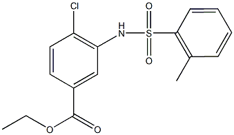 ethyl 4-chloro-3-{[(2-methylphenyl)sulfonyl]amino}benzoate 구조식 이미지