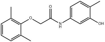2-(2,6-dimethylphenoxy)-N-(3-hydroxy-4-methylphenyl)acetamide Structure