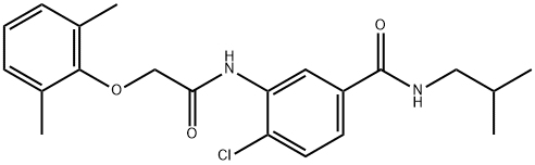 4-chloro-3-{[(2,6-dimethylphenoxy)acetyl]amino}-N-isobutylbenzamide Structure