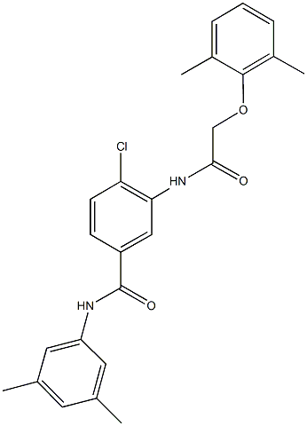 4-chloro-3-{[(2,6-dimethylphenoxy)acetyl]amino}-N-(3,5-dimethylphenyl)benzamide Structure