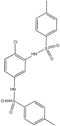 N-(2-chloro-5-{[(4-methylphenyl)sulfonyl]amino}phenyl)-4-methylbenzenesulfonamide 구조식 이미지