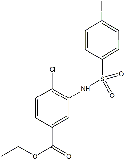 ethyl 4-chloro-3-{[(4-methylphenyl)sulfonyl]amino}benzoate Structure