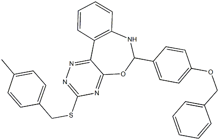 6-[4-(benzyloxy)phenyl]-3-[(4-methylbenzyl)sulfanyl]-6,7-dihydro[1,2,4]triazino[5,6-d][3,1]benzoxazepine Structure