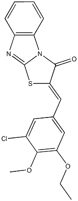 2-(3-chloro-5-ethoxy-4-methoxybenzylidene)[1,3]thiazolo[3,2-a]benzimidazol-3(2H)-one Structure