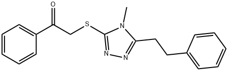 2-{[4-methyl-5-(2-phenylethyl)-4H-1,2,4-triazol-3-yl]thio}-1-phenylethanone Structure