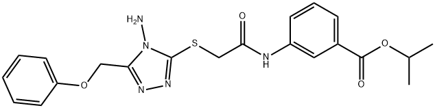 isopropyl 3-[({[4-amino-5-(phenoxymethyl)-4H-1,2,4-triazol-3-yl]sulfanyl}acetyl)amino]benzoate Structure