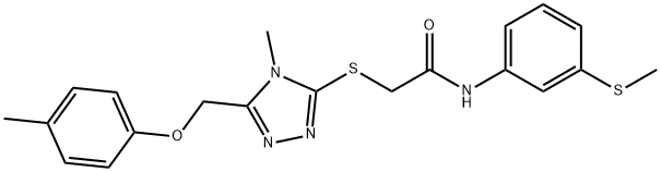 2-({4-methyl-5-[(4-methylphenoxy)methyl]-4H-1,2,4-triazol-3-yl}sulfanyl)-N-[3-(methylsulfanyl)phenyl]acetamide Structure