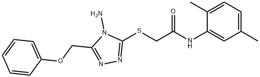 2-{[4-amino-5-(phenoxymethyl)-4H-1,2,4-triazol-3-yl]sulfanyl}-N-(2,5-dimethylphenyl)acetamide Structure