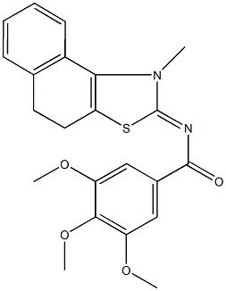 3,4,5-trimethoxy-N-(1-methyl-4,5-dihydronaphtho[1,2-d][1,3]thiazol-2(1H)-ylidene)benzamide Structure