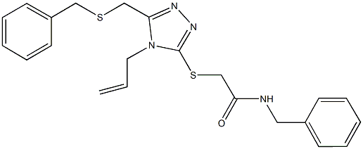 2-({4-allyl-5-[(benzylsulfanyl)methyl]-4H-1,2,4-triazol-3-yl}sulfanyl)-N-benzylacetamide 구조식 이미지