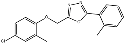 2-[(4-chloro-2-methylphenoxy)methyl]-5-(2-methylphenyl)-1,3,4-oxadiazole 구조식 이미지