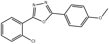 4-[5-(2-chlorophenyl)-1,3,4-oxadiazol-2-yl]phenyl methyl ether 구조식 이미지