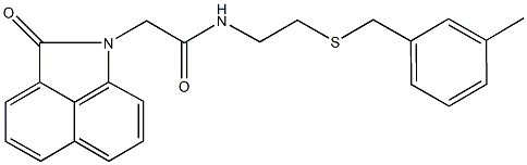 N-{2-[(3-methylbenzyl)sulfanyl]ethyl}-2-(2-oxobenzo[cd]indol-1(2H)-yl)acetamide Structure