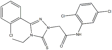 2-[3-(2-chlorophenyl)-4-ethyl-5-thioxo-4,5-dihydro-1H-1,2,4-triazol-1-yl]-N-(2,5-dichlorophenyl)acetamide Structure