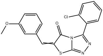 3-(2-chlorophenyl)-6-(3-methoxybenzylidene)[1,3]thiazolo[2,3-c][1,2,4]triazol-5(6H)-one Structure