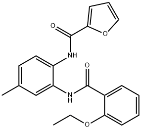 N-{2-[(2-ethoxybenzoyl)amino]-4-methylphenyl}-2-furamide 구조식 이미지