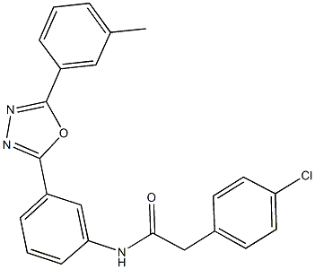 2-(4-chlorophenyl)-N-{3-[5-(3-methylphenyl)-1,3,4-oxadiazol-2-yl]phenyl}acetamide Structure
