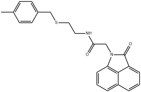 N-{2-[(4-methylbenzyl)sulfanyl]ethyl}-2-(2-oxobenzo[cd]indol-1(2H)-yl)acetamide 구조식 이미지